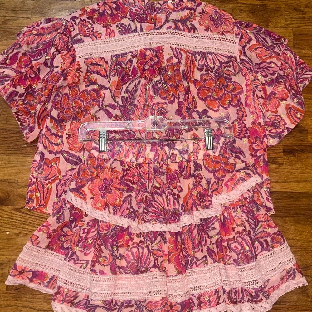 Olivia Rae Pink and Purple Floral Mini Dress